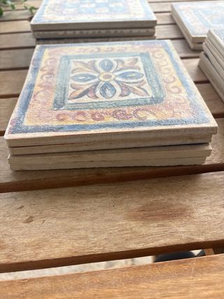 Lote 16 azulejos gres catalán decorativos