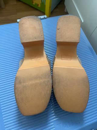 Sandalias Zueco Piel Lefties Camel