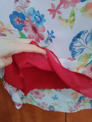 Canotta donna floreale viscosa