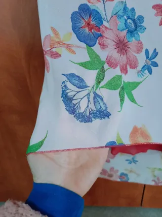 Canotta donna floreale viscosa