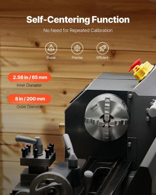 Mandril VEVOR K12-200 4 mordazas 200mm