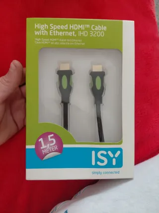 Cable HDMI ISY 1.5m con Ethernet