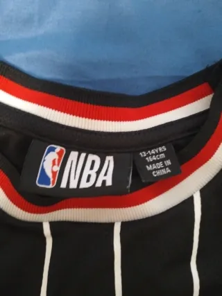 Camiseta Chicago Bulls Rayas Negras y Rojas