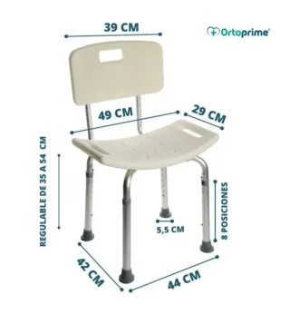 Silla ortopédica para ducha