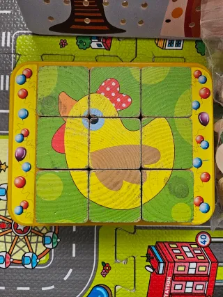 Juegos educativos madera casa árbol y puzzle