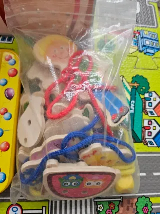 Juegos educativos madera casa árbol y puzzle