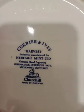 Vajilla porcelana Churchill England. Harvest