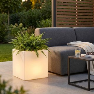 Vaso Luminoso LED RGB con Solare in Polipropilene