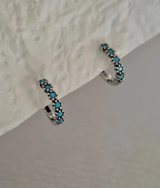 Anillo y Pendientes Plata Ley Turquesa