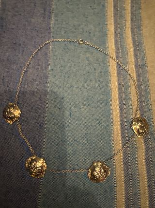 Collar choker plata querubines