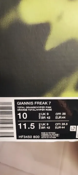 Nike Giannis Freak 7 Arancioni Rosa