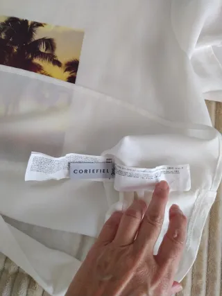 Camiseta Cortefiel Talla XL Palmeras Atardecer