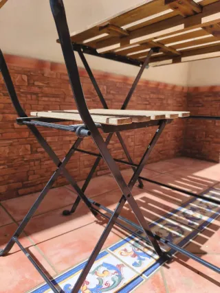 Conjunto mesa y 2 sillas jardín