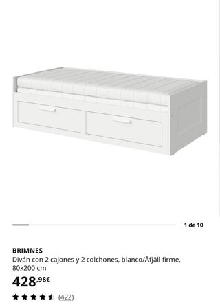 Cama Ikea Brimnes con cajones