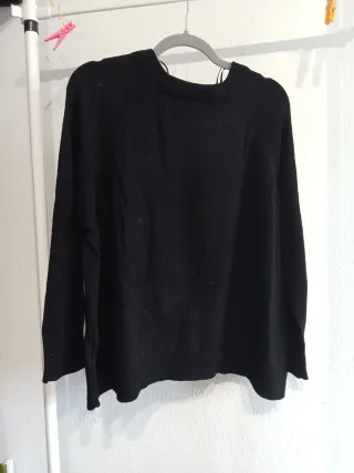 Jersey Negro con Perro Lentejuelas