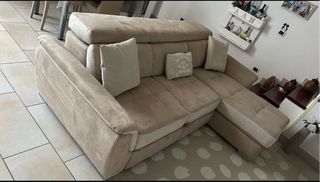 Divano angolare con contenitore letto