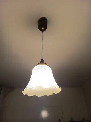 Lámpara de techo colgante cristal y metal