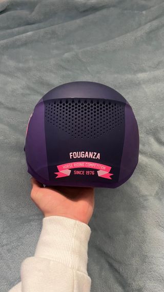 Casco equitación Fouganza 1976 morado