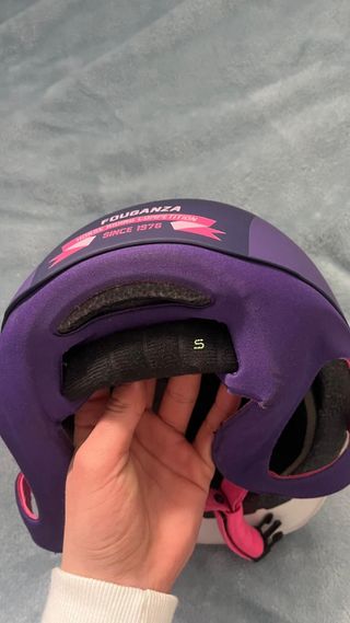Casco equitación Fouganza 1976 morado