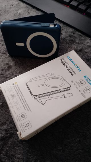 AZMUTH Power Bank Inalámbrico 10000 mAh Azul