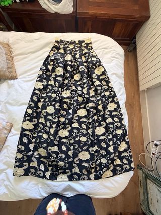 Falda larga estampada floral