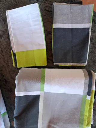 2 Juegos Funda Nórdica Gris y Verde