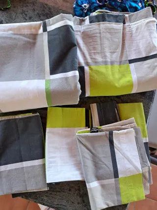 2 Juegos Funda Nórdica Gris y Verde