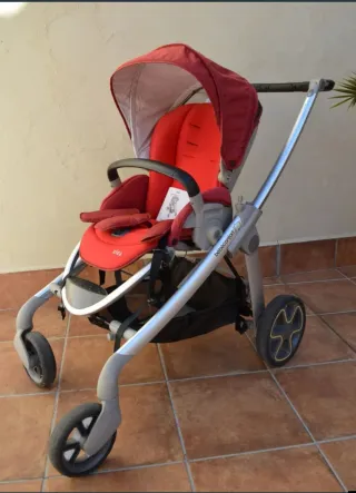 Conjunto Chasis + Capazo + Silla Bebe Confort