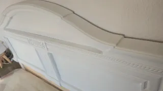 Estructura cama 135x190 madera blanca