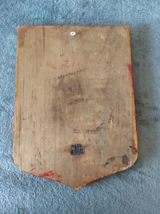 Retablo madera pintado escena marina