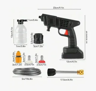 Pistola Idropulitrice con 2 Batterie + Accessori
