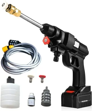 Pistola Idropulitrice con 2 Batterie + Accessori