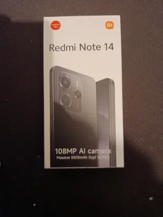 Xiaomi Redmi Note 14 Negro con su caja sin cargado