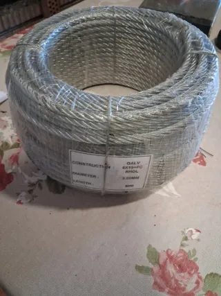 Cable de Acero Galvanizado 8mm 50m