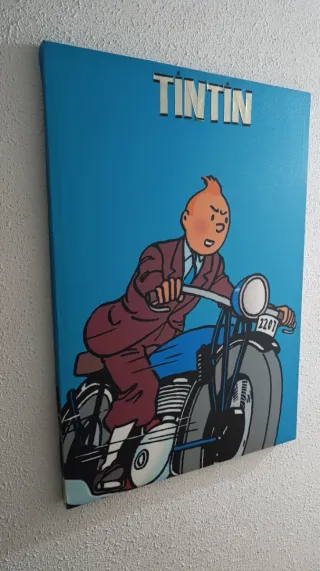 Cuadro Tintín Moto 70x100cm