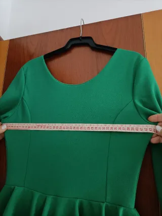 Abito flamenco verde con mantiglia separata