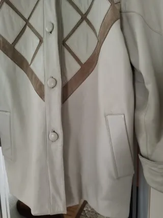 Chaqueta Piel Vintage Beige