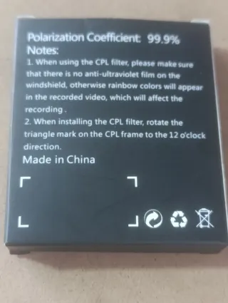 Filtro CPL para Dashcam