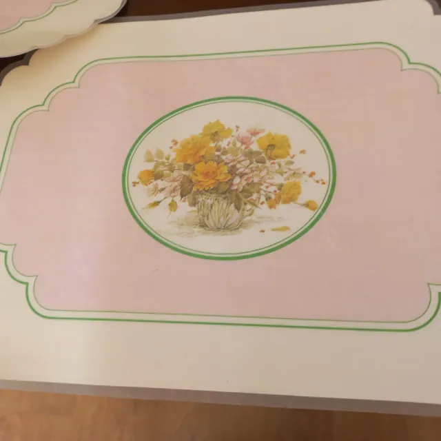 4 manteles individuales florales