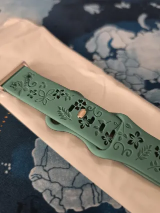 Pulsera Mi Band Flores Turquesa