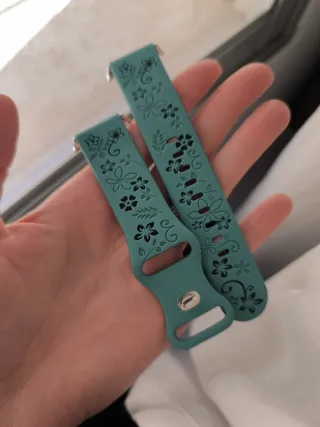 Pulsera Mi Band Flores Turquesa