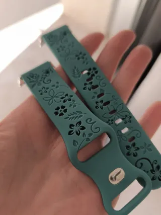 Pulsera Mi Band Flores Turquesa