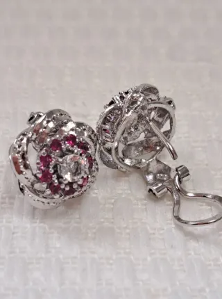 Pendientes Vintage Plata Ley Cierre Omega