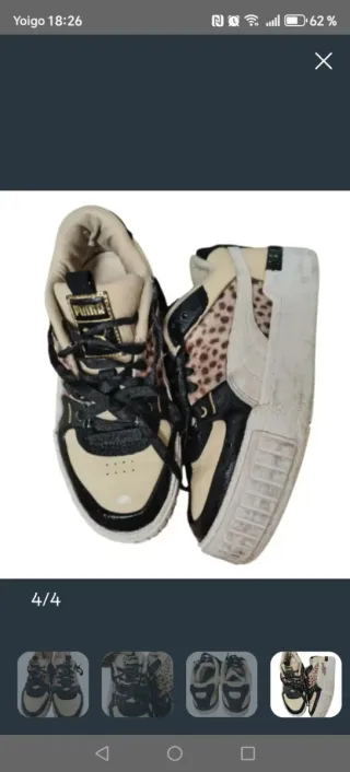 Zapatillas Puma Animal Print Beige y Negro