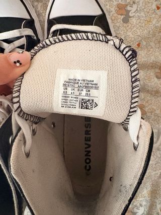 Converse All Star Plataforma Piel Negra