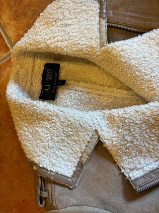 Chaqueta Biker Armani Jeans Mujer Beige t38/40