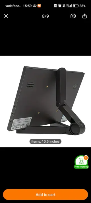 Monitor Portátil ANMITE Negro