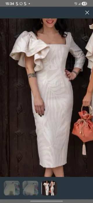 Vestido de fiesta  manga abullonada