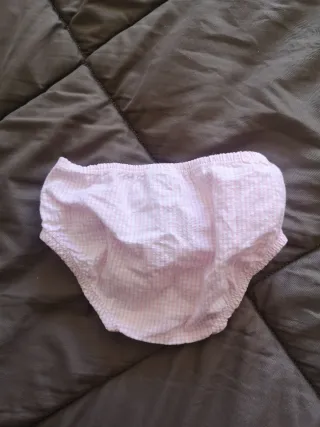 Cueca tapa fralda rosa xadrez