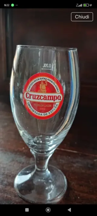 Bicchieri Birra Cruzcampo 0,2L